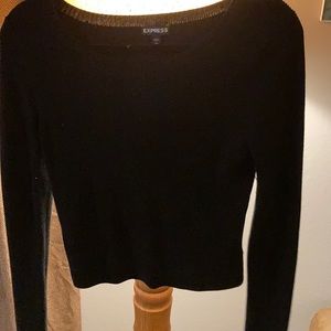 Black crop sweater